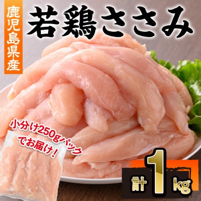 鹿児島県産若鶏ささみ(250g×4P)