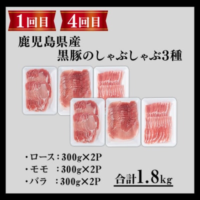 【全6回定期便】さつま黒豚食べ比べ定期便 (合計10.2kg) 