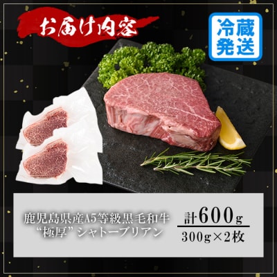 鹿児島県産A5黒毛和牛”極厚”シャトーブリアン600g