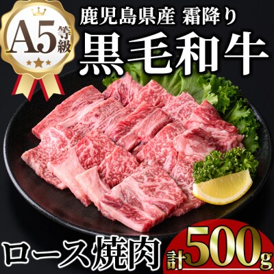 鹿児島県産A5等級黒毛和牛霜降りロース焼肉500g