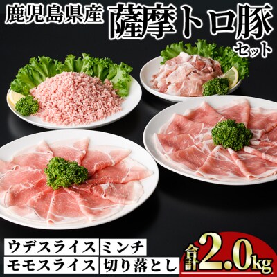 鹿児島県産薩摩トロ豚モリモリおためしパック【合計2kg】