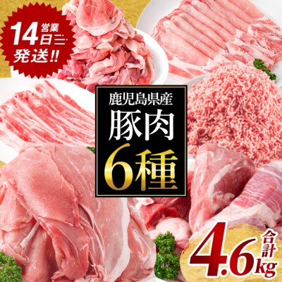 鹿児島県産 豚肉6種セット (合計4.6kg)