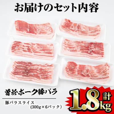 曽於ポーク豚バラスライス合計1.8kg