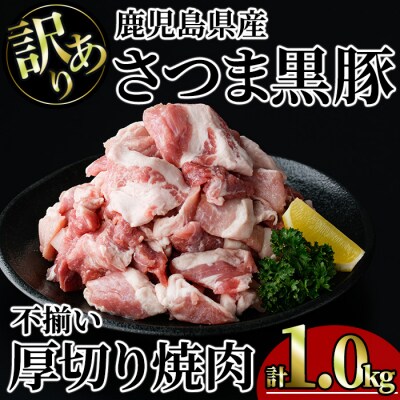 【訳あり】鹿児島県産さつま黒豚不揃い焼肉　計1kg