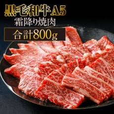 鹿児島産 黒毛和牛【A5等級】霜降り焼肉用800g