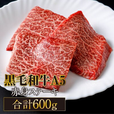 鹿児島産 黒毛和牛【A5等級】赤身ステーキ600g