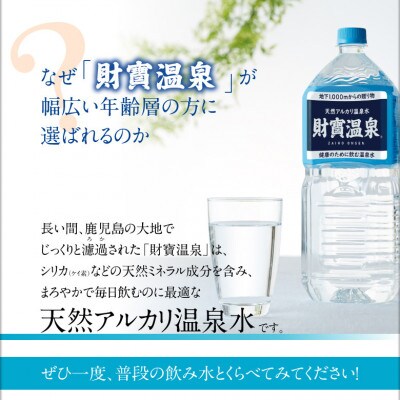 天然アルカリ温泉水 財寶温泉 ホワイトデザイン 500ml×40本 計20L 1925-1(鹿屋市)