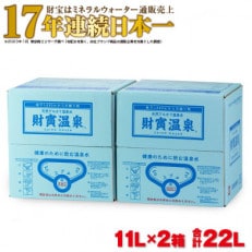 天然アルカリ温泉水　財寶温泉 11L×2箱 合計22L 2151 | ふるさと納税のお礼品