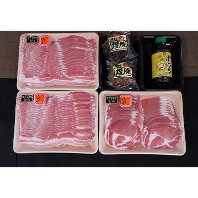 鹿児島黒豚しゃぶしゃぶ+焼豚セット(51028)