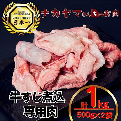 2548 【ナカヤマさんちのお肉】牛すじ煮込み専門肉 計1kg