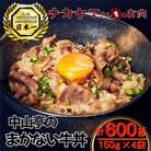 2536 【ナカヤマさんちのお肉】中山亭のまかない牛丼4人前 計600g(150g×4袋)