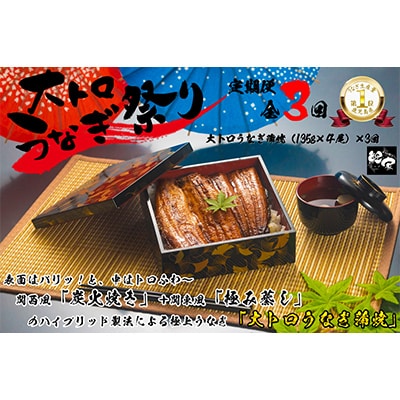 【毎月定期便】大人気!鯉家の極上蒲焼「大トロうなぎ(4尾)」【国産・手焼き備長炭】全3回