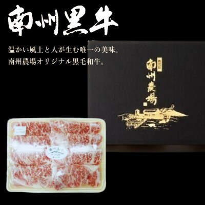 南州農場　南州黒牛霜降りローススライス(A4・A5等級) 500g　1130-1