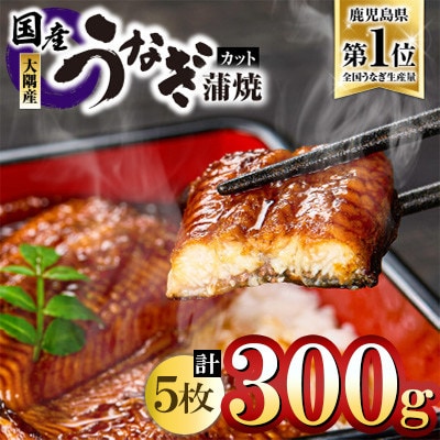 鹿児島県大隅産『カット』うなぎ蒲焼5枚300g　KN007-001-02　937-1