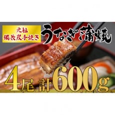 うなぎ問屋の厳選!備長炭手焼　うなぎ蒲焼4尾(600g) 1774-1