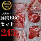 【訳あり】 鹿児島県 鹿屋産 豚BBQセット 計2.45kg 真空包装 小分け 2506
