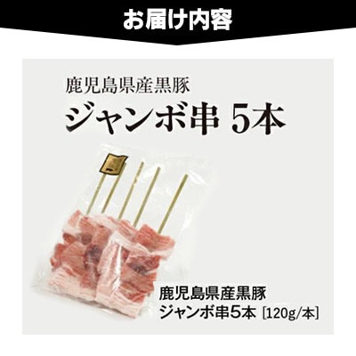 鹿児島県産 黒豚 ジャンボ串5本