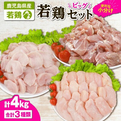 若鶏4kgビッグセット　KN105-001-02(2648)(鹿屋市)