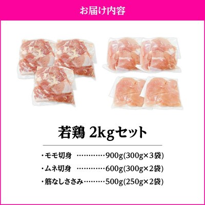 若鶏2kgセット　KN105-001-01(2647)(鹿屋市)