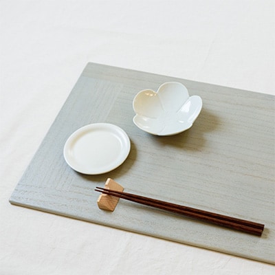 半月膳 36×32cm 漆塗り 天然木 ランチョンマット 2枚セット
