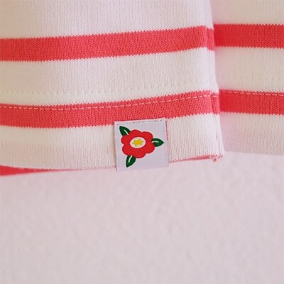 雪椿ボーダーシャツ サイズ5 [ふるさと納税限定品/オーガニックコットン100%] 