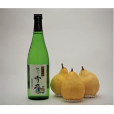 地酒「越乃雪椿(花)720ml」と西洋梨「ル・レクチェ1kg」セット