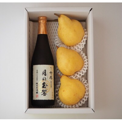 地酒「越乃雪椿(月の玉響)720ml」と「ル・レクチェ1kg」セット