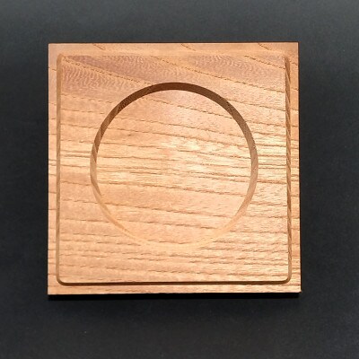 ケヤキ無垢茶托(ソーサー)大A　5枚セット