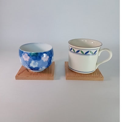 ケヤキ無垢茶托(ソーサー)大A　5枚セット