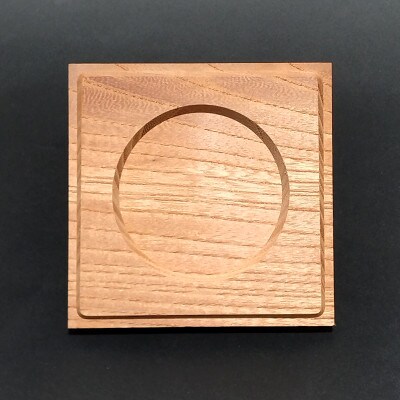 ケヤキ無垢茶托(ソーサー)小　5枚セット