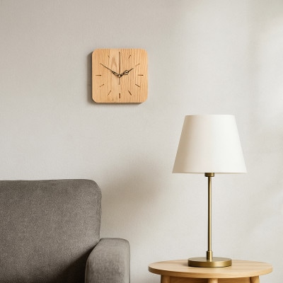 木が好きな人におすすめ。木目を楽しむムク材壁掛け時計　小