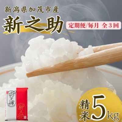 【毎月定期便】新之助　精米5kg全3回