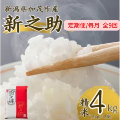 【発送月固定定期便】新之助　精米4kg　2026年10月上旬より順次発送全9回