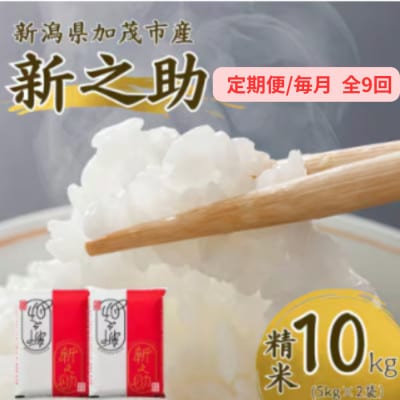 【発送月固定定期便】新之助　精米10kg　2026年10月上旬より順次発送全9回
