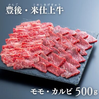 【スピード発送】 もも カルビ 焼肉 食べ比べ (500g) 豊後・米仕上牛 牛肉 九州
