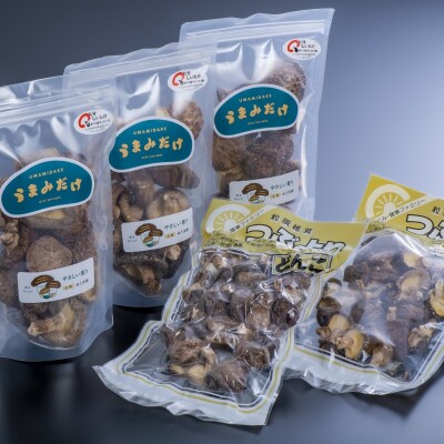 乾し椎茸セット360g【大分県新ブランドうまみだけ80g×3袋、こつぶ椎茸60g×2袋】