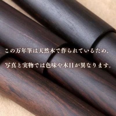 銘木・「世界樹」万年筆(黒檀)細字