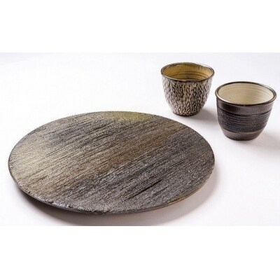 櫛目平皿&お猪口セット