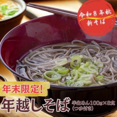 【年内配送】年越しそば 用 R8秋 新そば 豊後高田そば(100g×8食つゆ付) 12/17～28