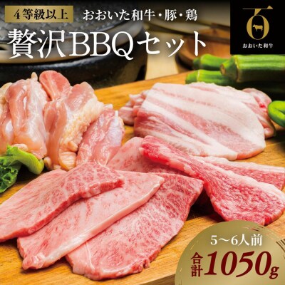 【スピード発送】 焼肉 おおいた和牛焼肉セット (合計1050g) 牛 豚 鶏 バーベキュー BBQ