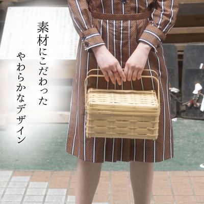 大分の竹を使った竹かご・角物(蓋あり)