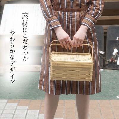 大分の竹を使った竹かご・角物(蓋あり)