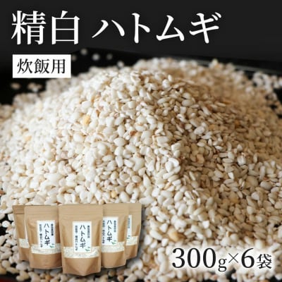 精白 ハトムギ 300g×6袋 (ひきわりタイプ) 雑穀 美容 健康 はとむぎ