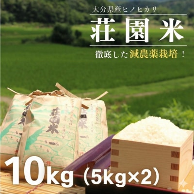 荘園米 10kg【精米済】(5kg×2袋) 米 お米 精米 ひのひかり ヒノヒカリ