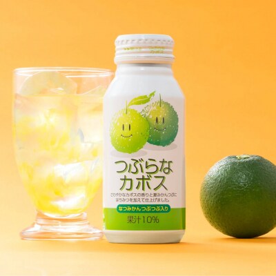 【12ヶ月定期便】つぶらなかぼす(190ml×30本) 1ケース 計12回