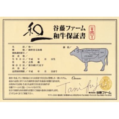 【のし付き】和一牛ステーキ用サーロイン500g　谷藤ファームおすすめ厳選ギフト　牛脂付き