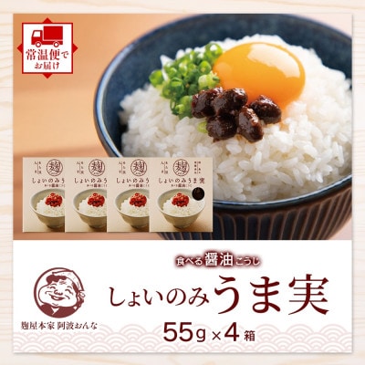 しょいのみ うま実 55g×4箱 醤油の実 調味料 おかず 発酵食品 徳島県 東みよし町