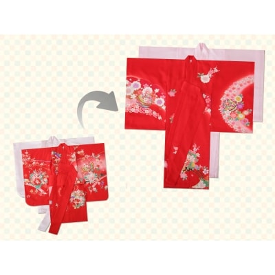 仕立て直し　産着を七五三の晴れ着に加工