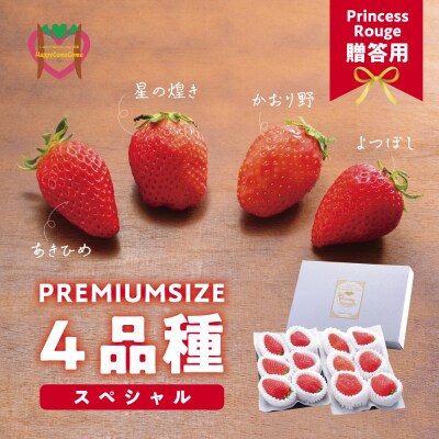 幸せ届けるいちご農園HappyComeCome　いちご4品種スペシャルセット 