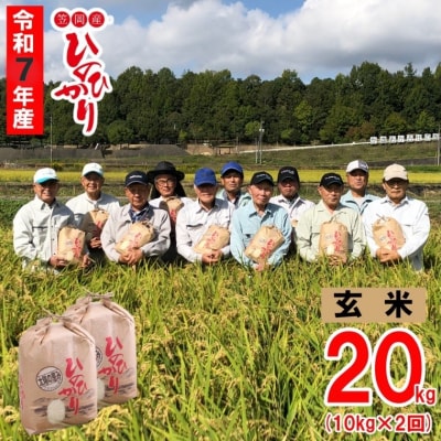 【令和7年産 先行受付】玄米  ひのひかり 笠岡産 20kg太陽の恵み O-07_20k_玄米